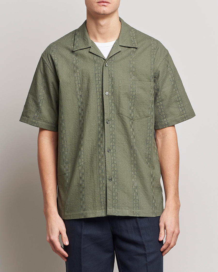 Uomini | Camicie | Samsøe Samsøe | Samsøe & Samsøe Emerson Cotton Short Sleeve Shirt Beetle