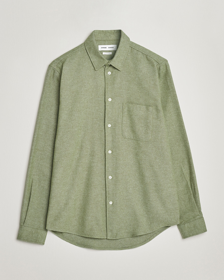 Uomini | Camicie | Samsøe Samsøe | Samsøe & Samsøe Liam Organic Cotton Shirt Basil Melange