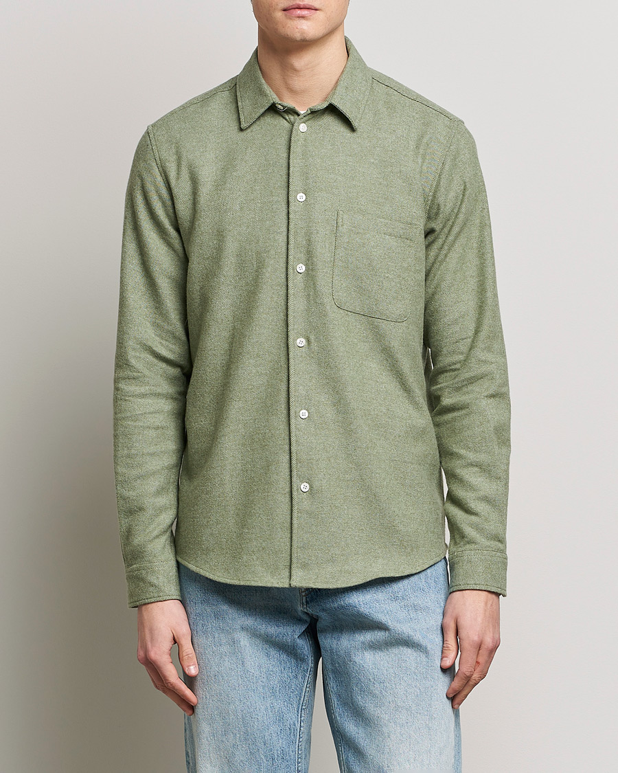 Uomini | Camicie | Samsøe Samsøe | Samsøe & Samsøe Liam Organic Cotton Shirt Basil Melange