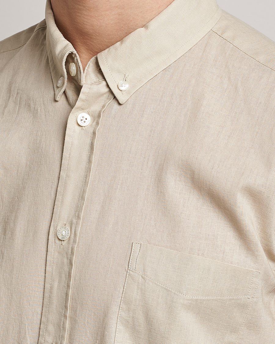 Uomini | Camicie | Samsøe Samsøe | Samsøe & Samsøe Liam Linen Cotton Shirt Oatmeal
