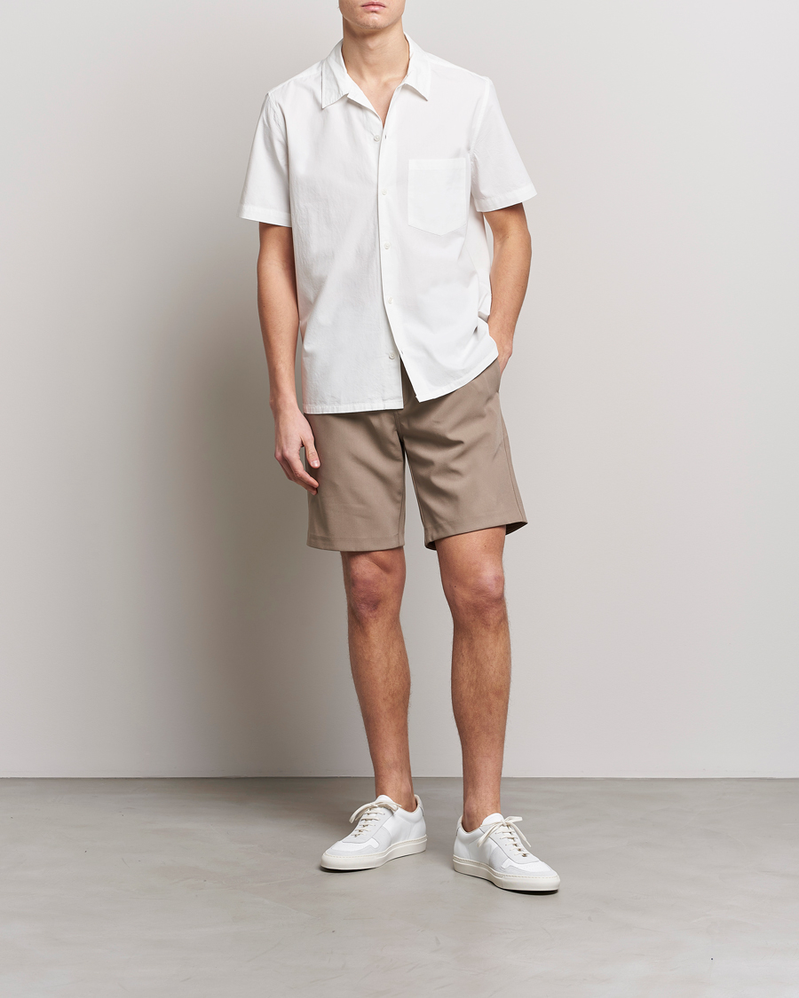 Uomini | Camicie | Samsøe Samsøe | Samsøe & Samsøe Avan Organic Cotton Short Sleeve Shirt White
