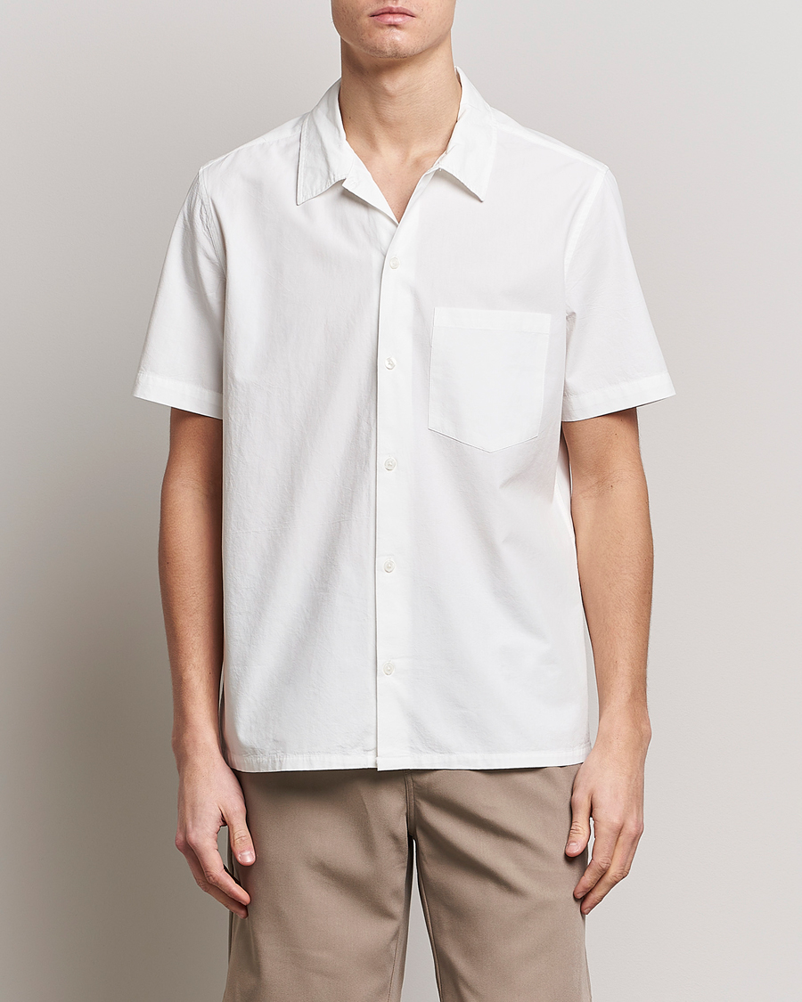 Uomini | Camicie | Samsøe Samsøe | Samsøe & Samsøe Avan Organic Cotton Short Sleeve Shirt White