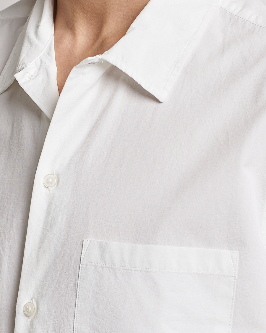 Uomini | Camicie | Samsøe Samsøe | Samsøe & Samsøe Avan Organic Cotton Short Sleeve Shirt White