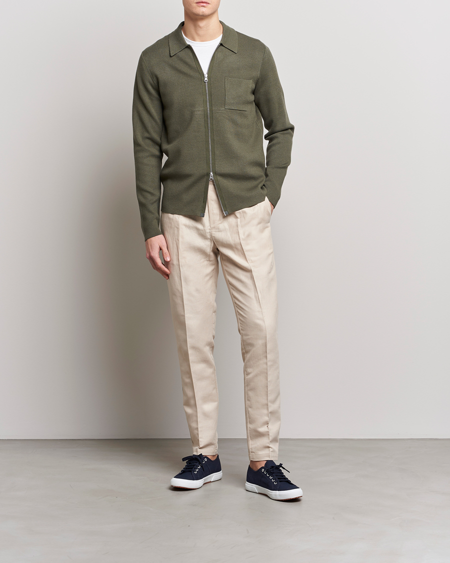 Uomini | Pantaloni | Samsøe Samsøe | Samsøe & Samsøe Smithy Linen Cotton Trousers Oatmeal