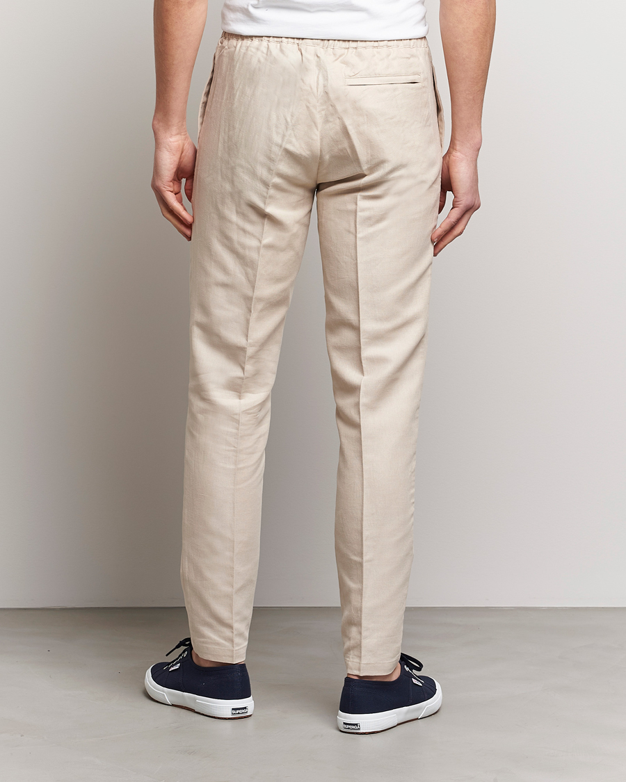 Uomini | Pantaloni | Samsøe Samsøe | Samsøe & Samsøe Smithy Linen Cotton Trousers Oatmeal