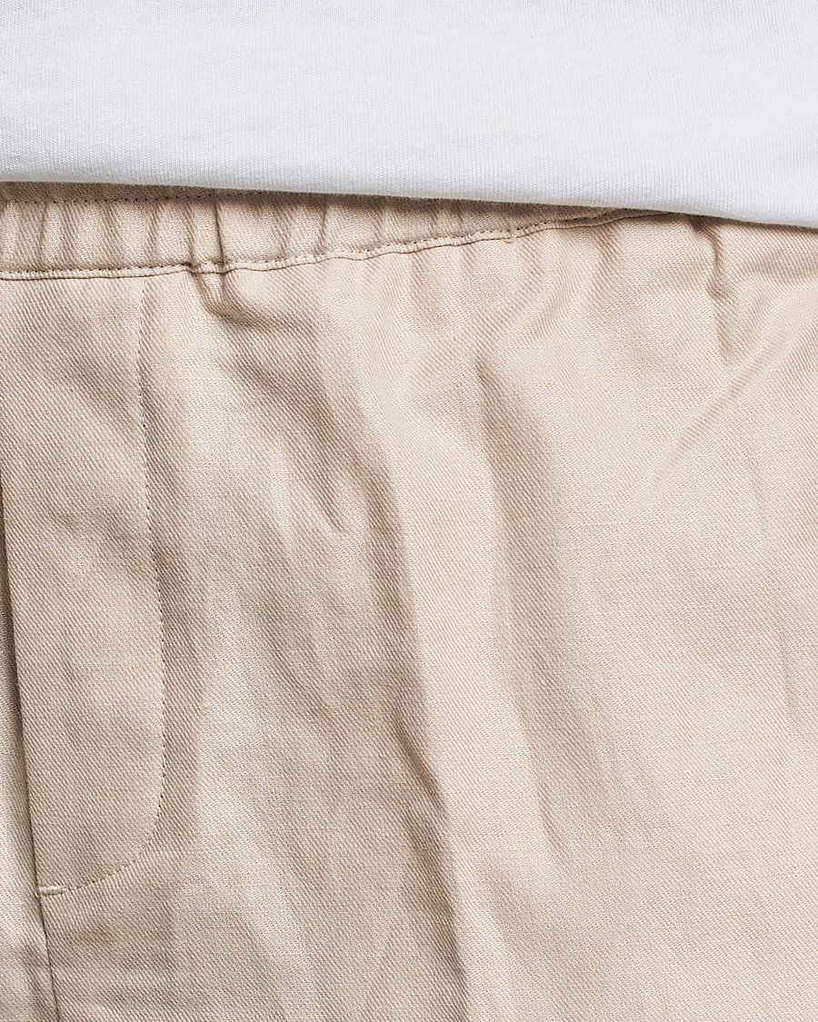 Uomini | Pantaloni | Samsøe Samsøe | Samsøe & Samsøe Smithy Linen Cotton Trousers Oatmeal