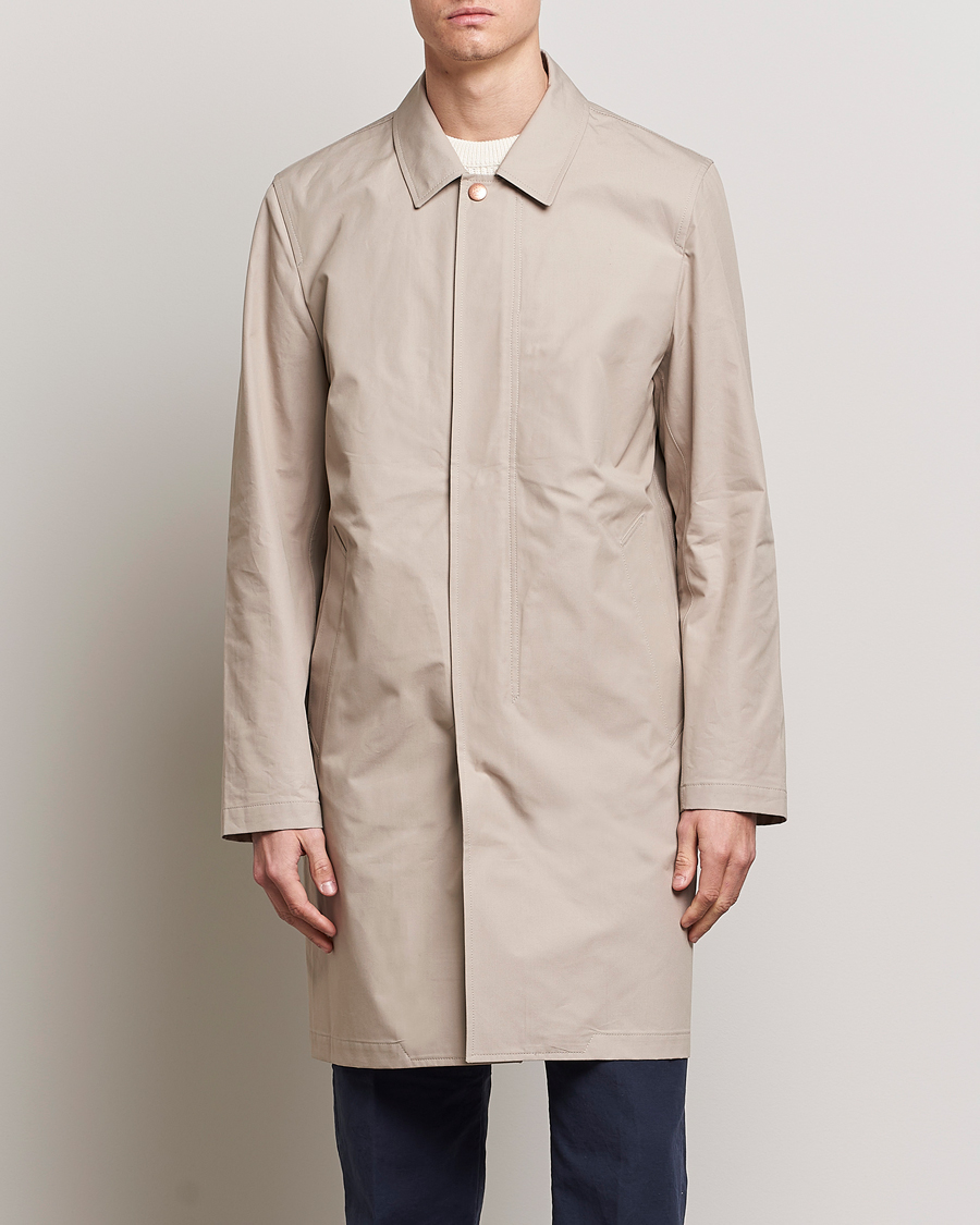 Uomini | Giacche | Private White V.C. | Unlined Cotton Ventile Mac Coat 3.0 Plaza Taupe