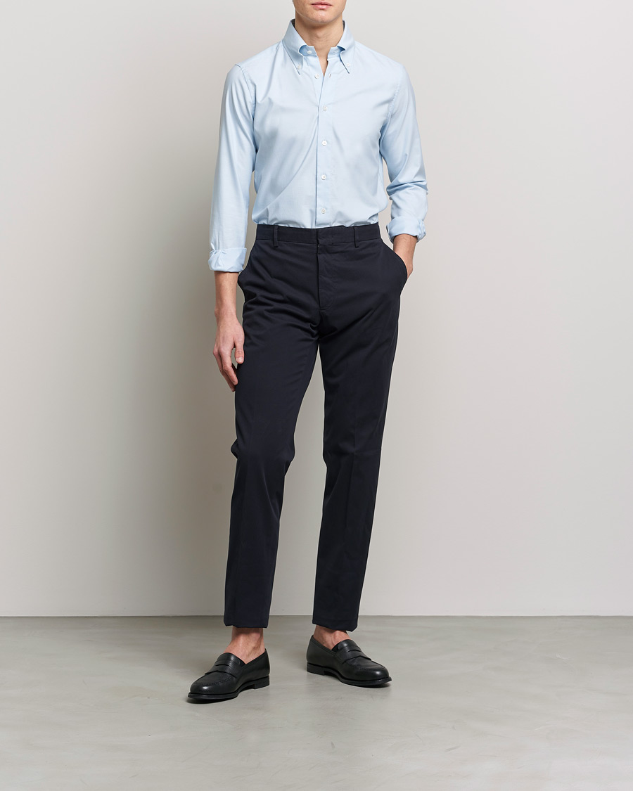 Uomini | Camicie | 100Hands | Gold Line Natural Stretch Oxford Shirt Light Blue