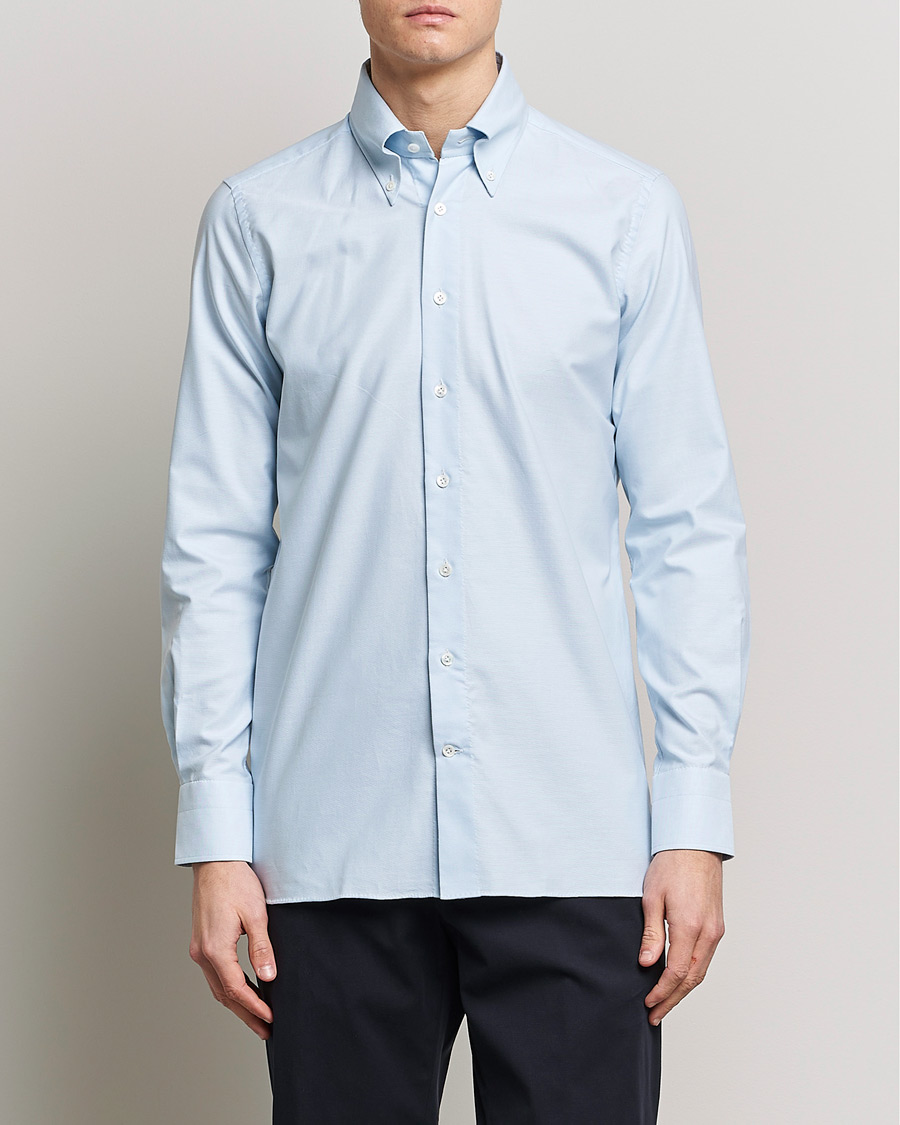 Uomini | Camicie | 100Hands | Gold Line Natural Stretch Oxford Shirt Light Blue