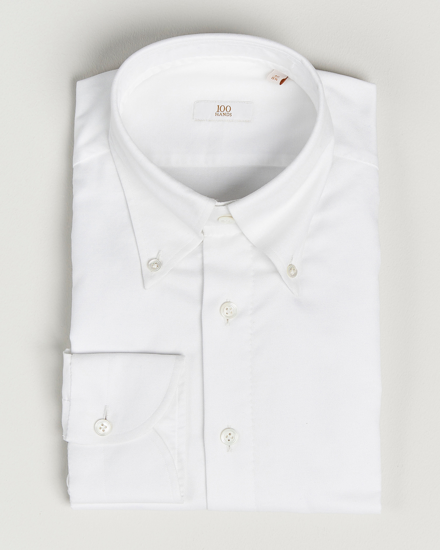 Uomini | Camicie | 100Hands | Gold Line Natural Stretch Oxford Shirt White