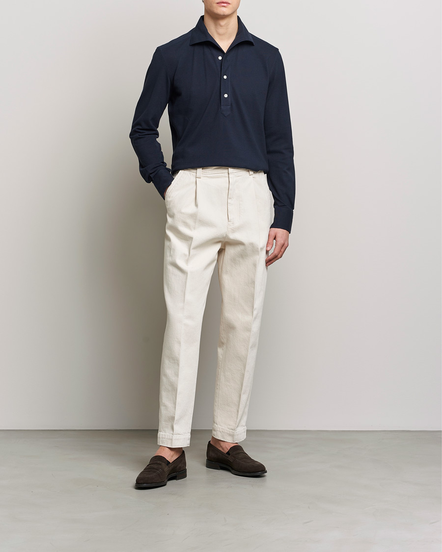 Uomini | Camicie | 100Hands | Signature One Piece Jersey Polo Navy