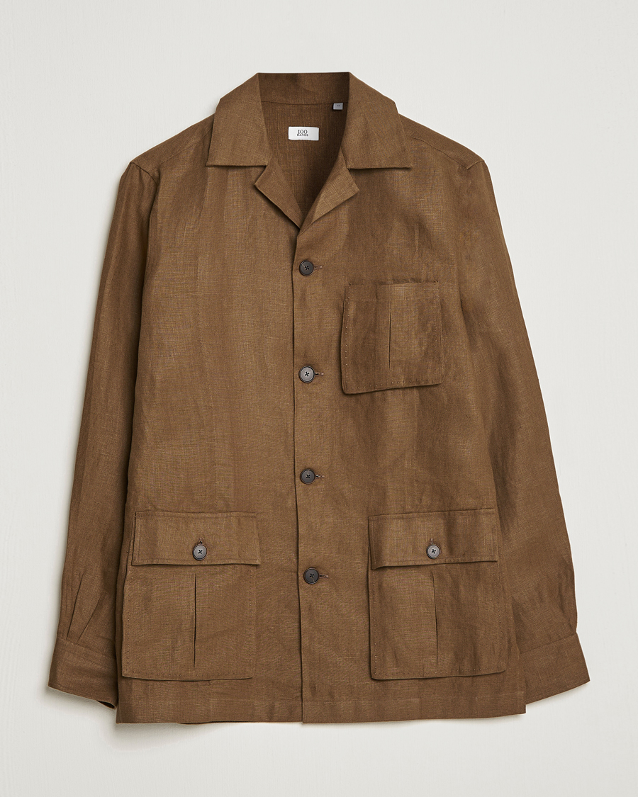 Uomini | Giacche | 100Hands | Linen Travellers Jacket Green