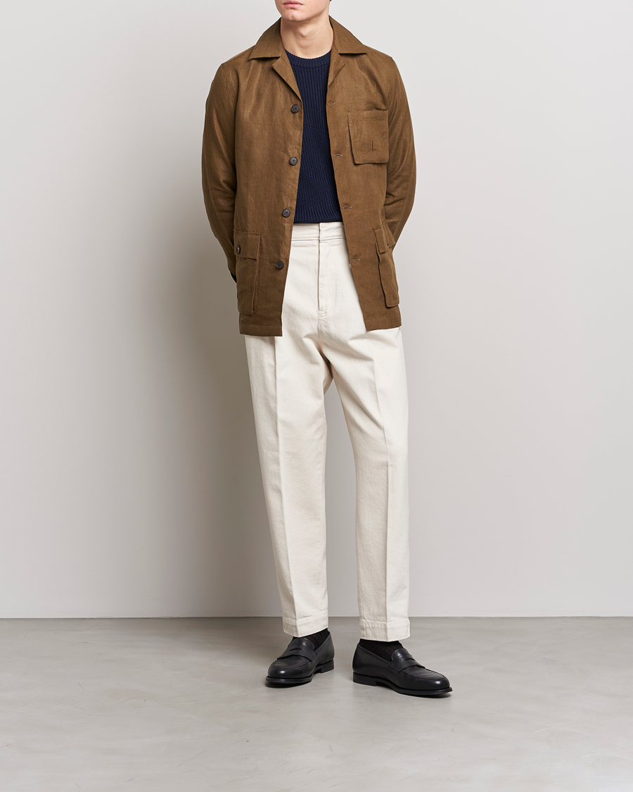 Uomini | Giacche | 100Hands | Linen Travellers Jacket Green