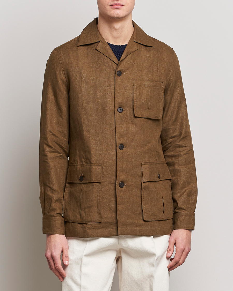 Uomini | Giacche | 100Hands | Linen Travellers Jacket Green