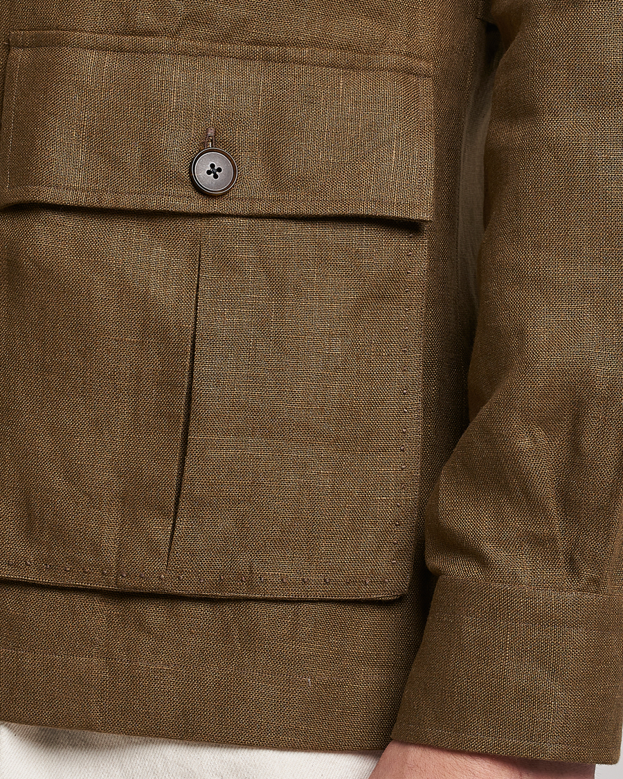 Uomini | Giacche | 100Hands | Linen Travellers Jacket Green