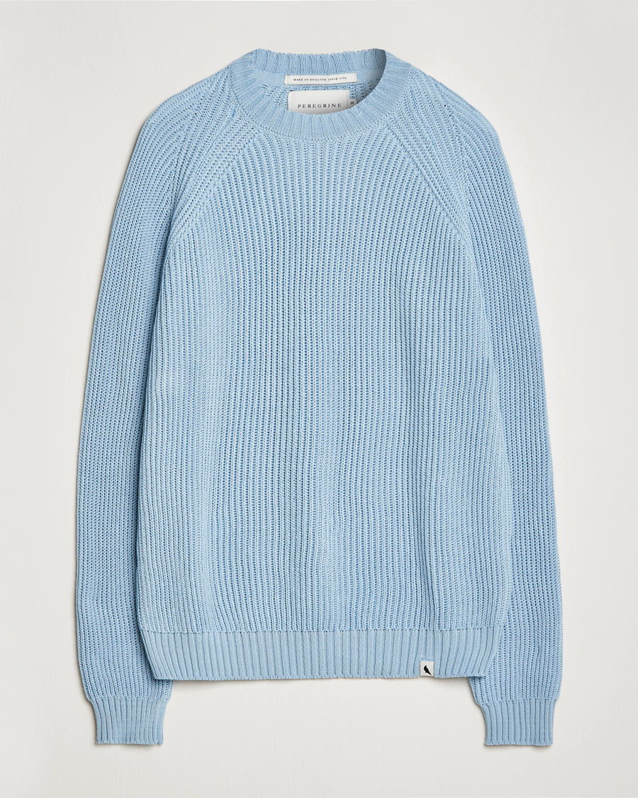 Uomini | Maglieria | Peregrine | Harry Organic Cotton Sweater Seafoam