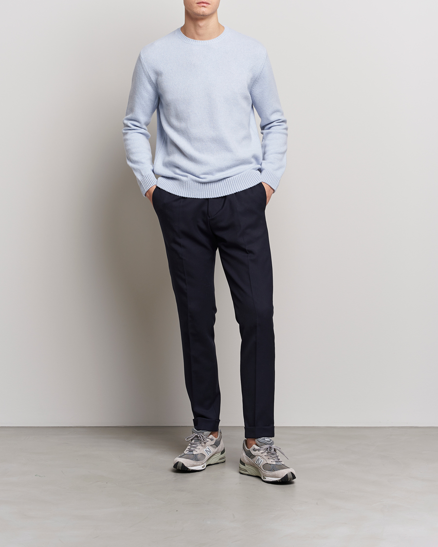 Uomini | Maglieria | Colorful Standard | Classic Merino Wool Crew Neck Polar Blue