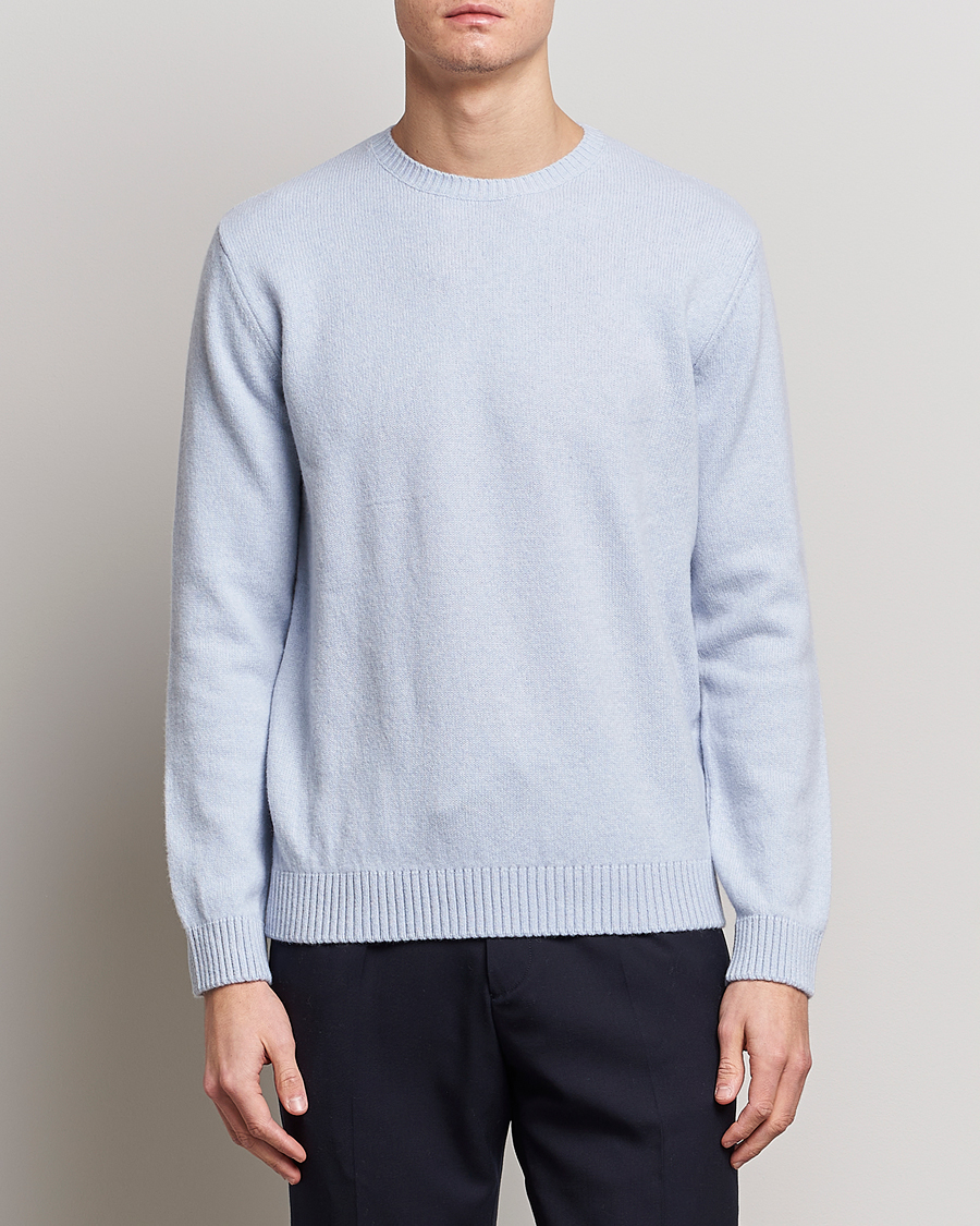 Uomini | Maglieria | Colorful Standard | Classic Merino Wool Crew Neck Polar Blue