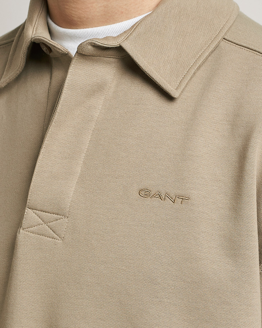 Uomini | Maglieria | GANT | Icon Heavy Rugger Taupe Beige