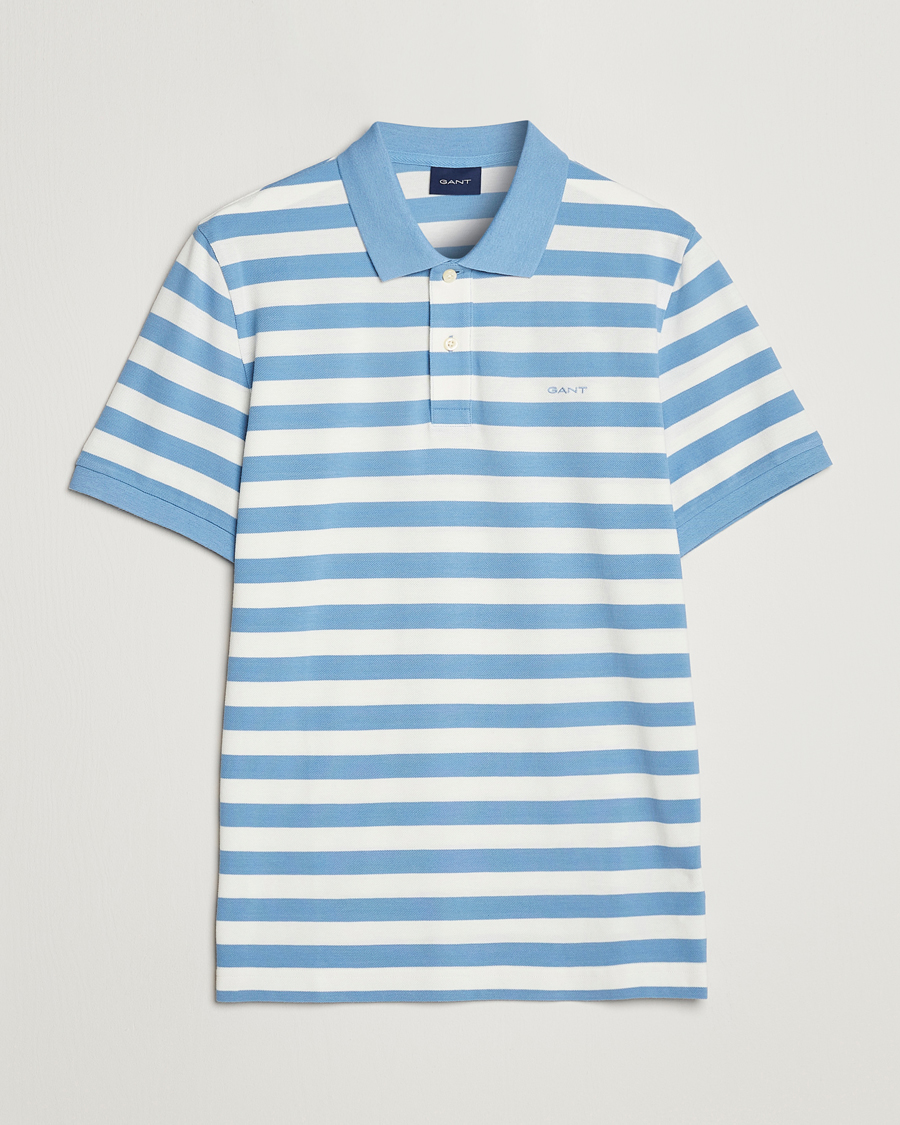 Uomini | Polo | GANT | Striped Polo Gentle Blue