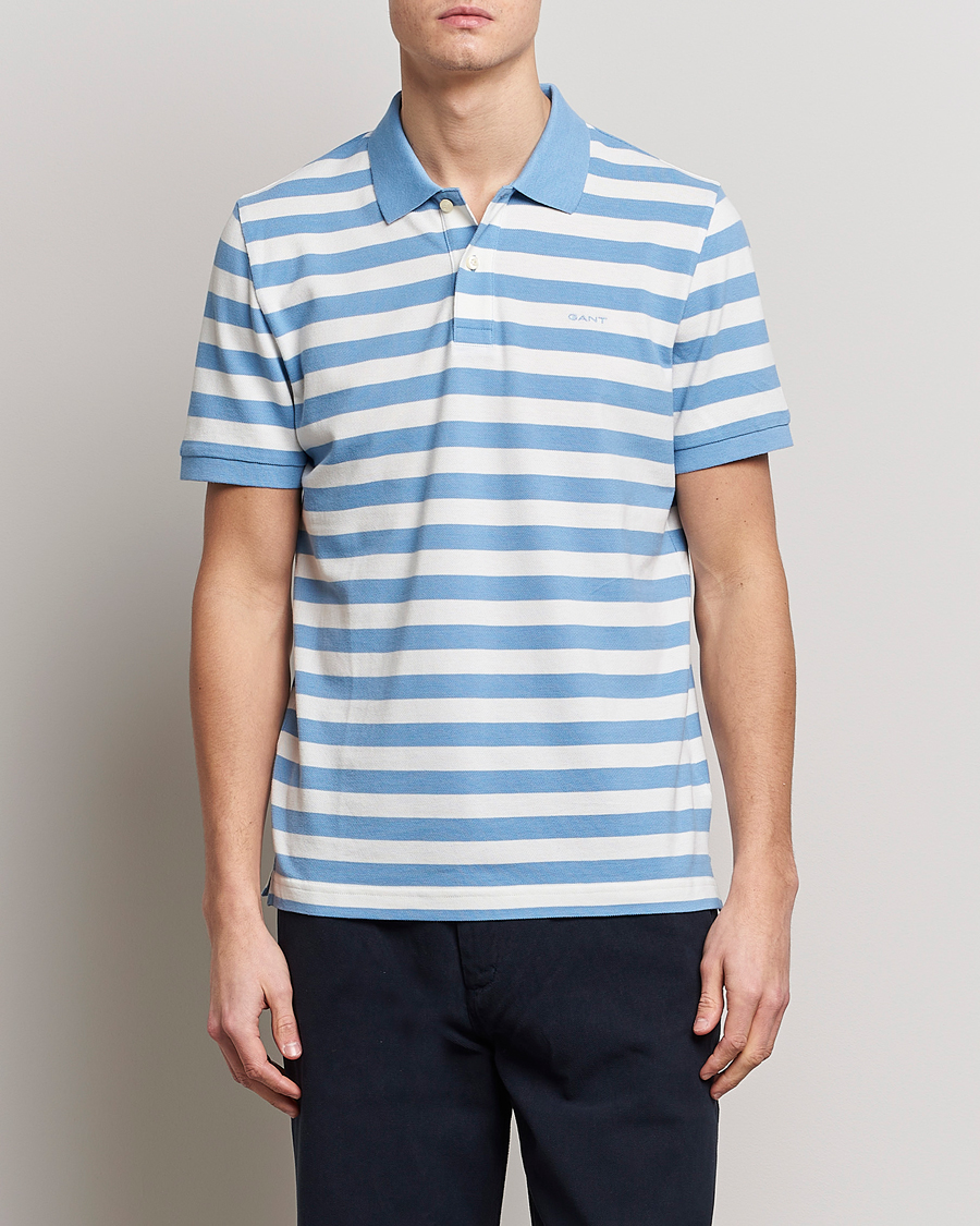 Uomini | Polo | GANT | Striped Polo Gentle Blue