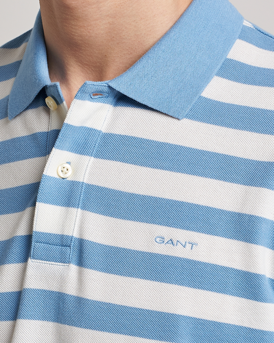 Uomini | Polo | GANT | Striped Polo Gentle Blue