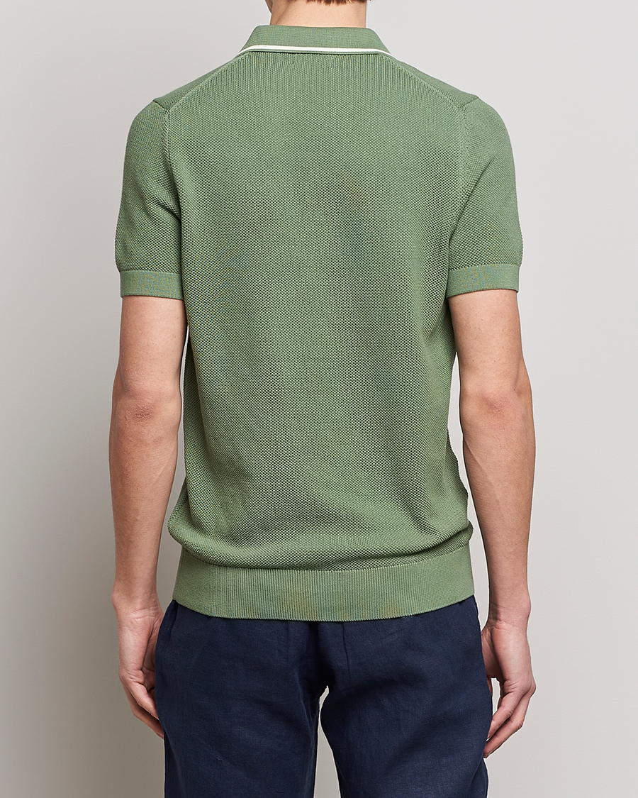 Uomini | Polo | GANT | Cotton Knitted Polo Calamata Green