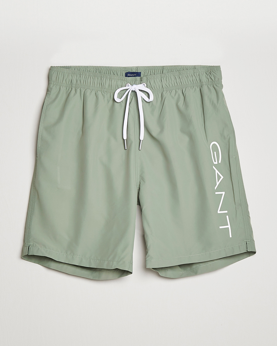Uomini | Costumi da bagno | GANT | Lightweight Logo Swimshorts Calamata Green