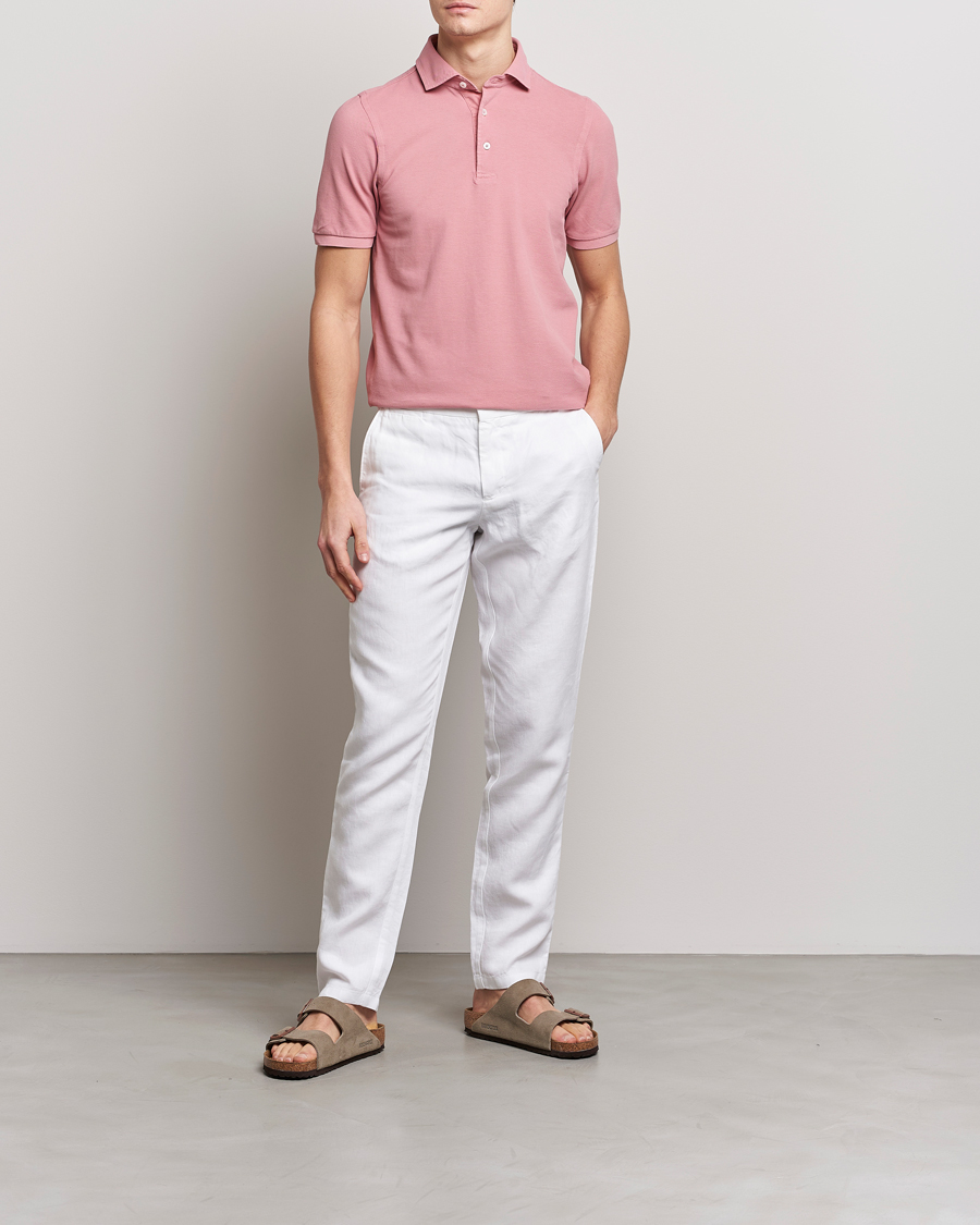 Uomini | Polo | Gran Sasso | Washed Polo Pink