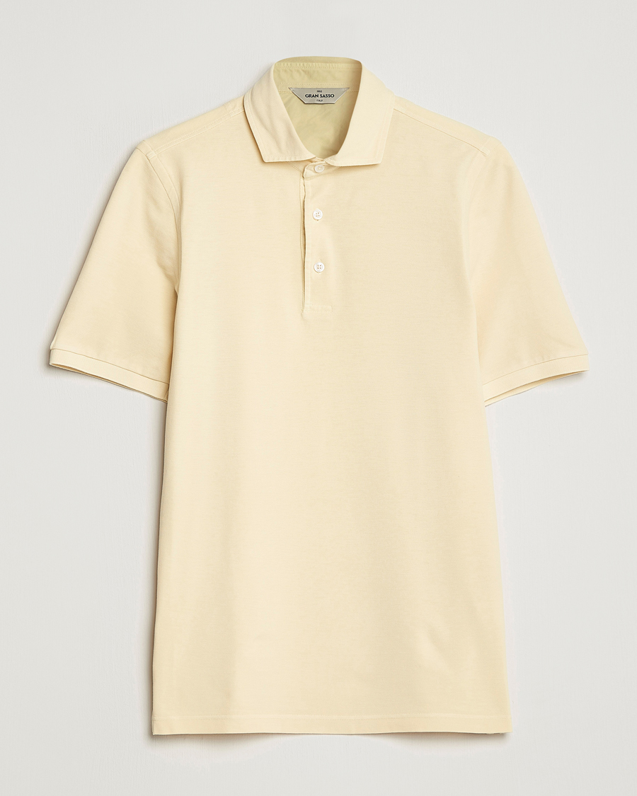 Uomini | Polo | Gran Sasso | Washed Polo Yellow