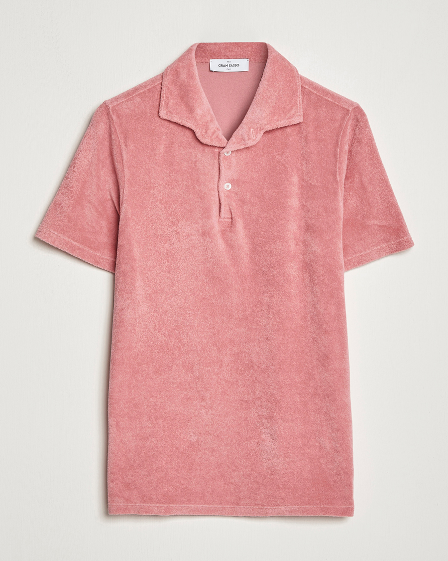 Uomini | Polo | Gran Sasso | Cotton Terry Polo Washed Pink