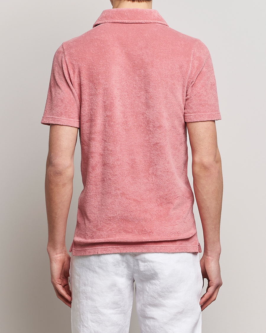 Uomini | Polo | Gran Sasso | Cotton Terry Polo Washed Pink