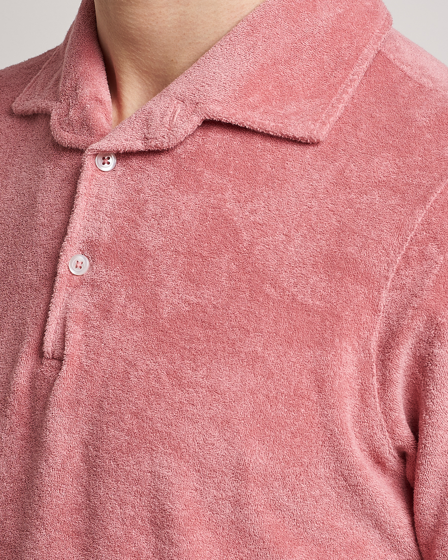 Uomini | Polo | Gran Sasso | Cotton Terry Polo Washed Pink