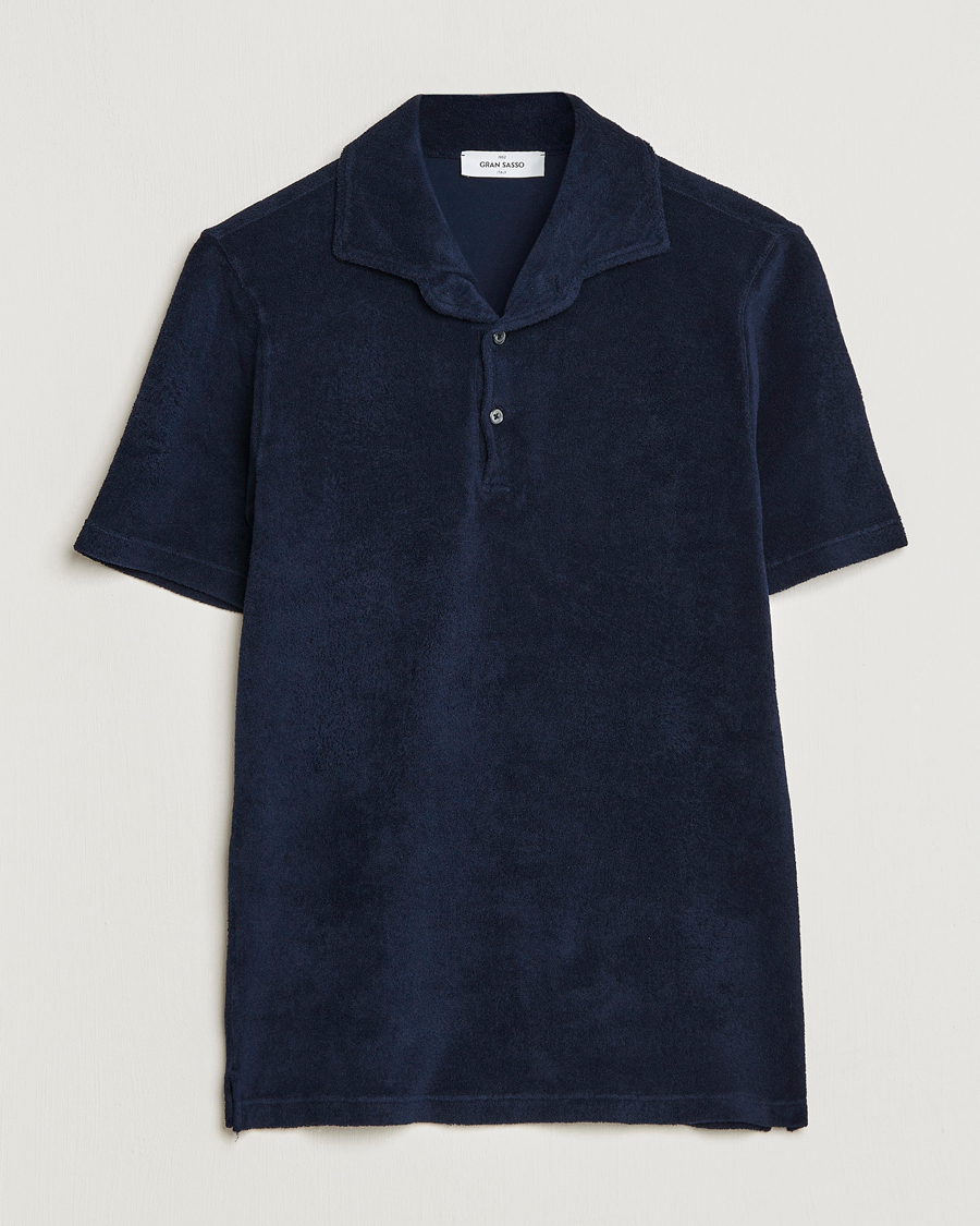 Uomini | Polo | Gran Sasso | Cotton Terry Polo Navy