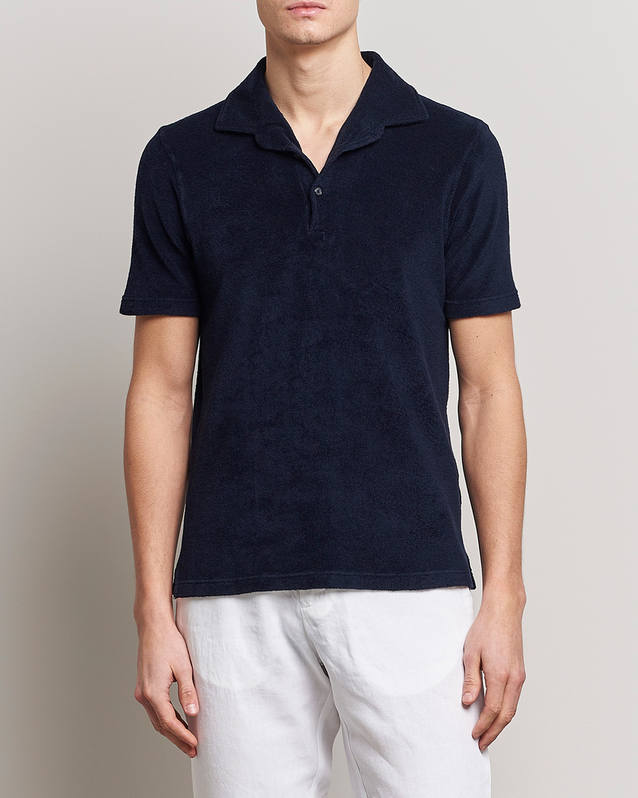 Uomini | Polo | Gran Sasso | Cotton Terry Polo Navy