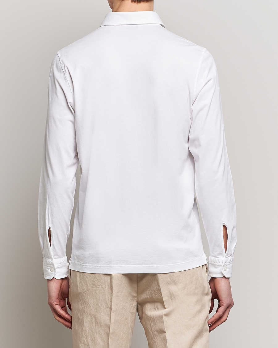 Uomini | Camicie | Gran Sasso | Washed Cotton Jersey Shirt White
