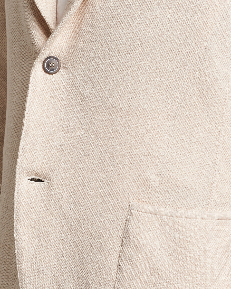 Uomini | Blazers | Gran Sasso | Structured Cotton/Linen Blazer Cream