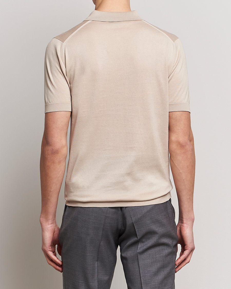 Uomini | Polo | John Smedley | Adrian Slim Fit Sea Island Polo Almond