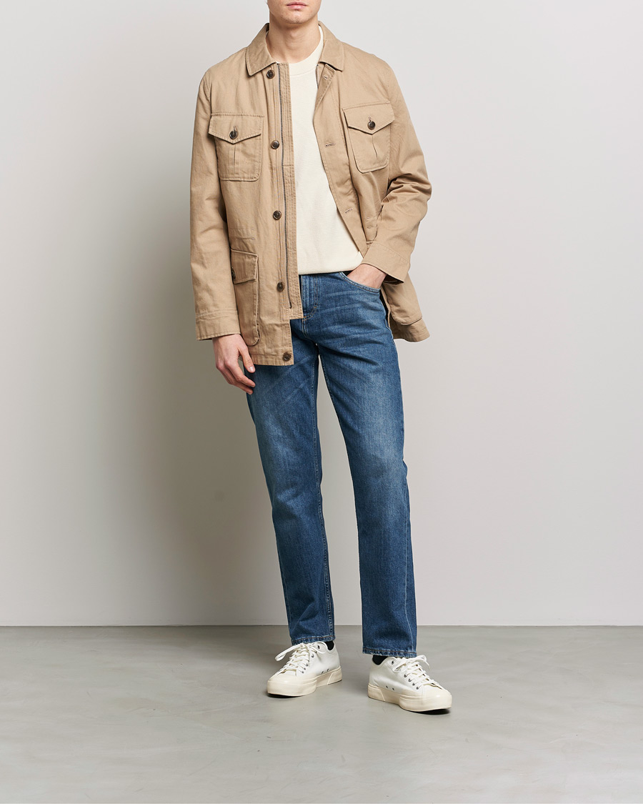 Uomini | Giacche | Morris | Amira Cotton Sand Field Jacket Beige