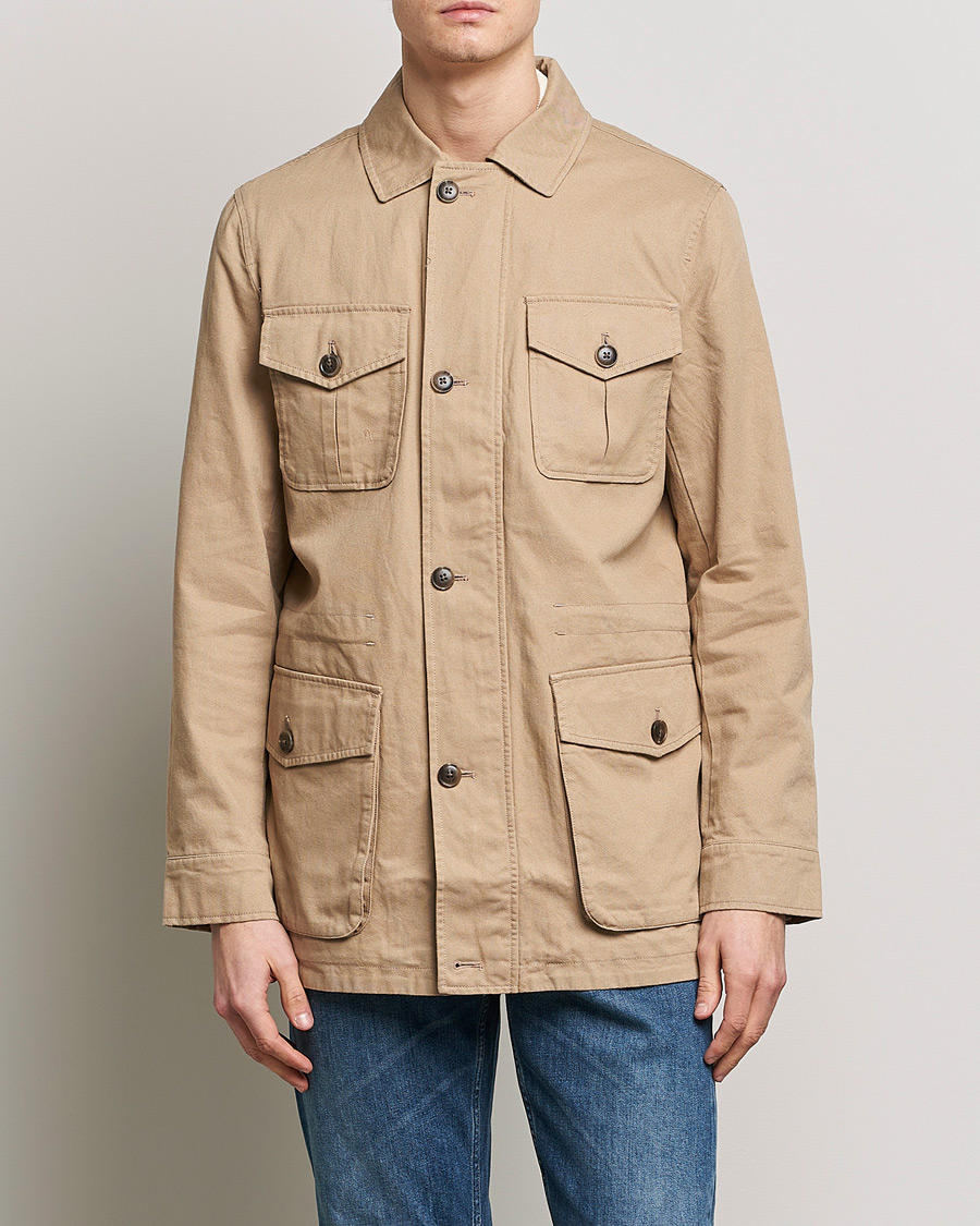 Uomini | Giacche | Morris | Amira Cotton Sand Field Jacket Beige