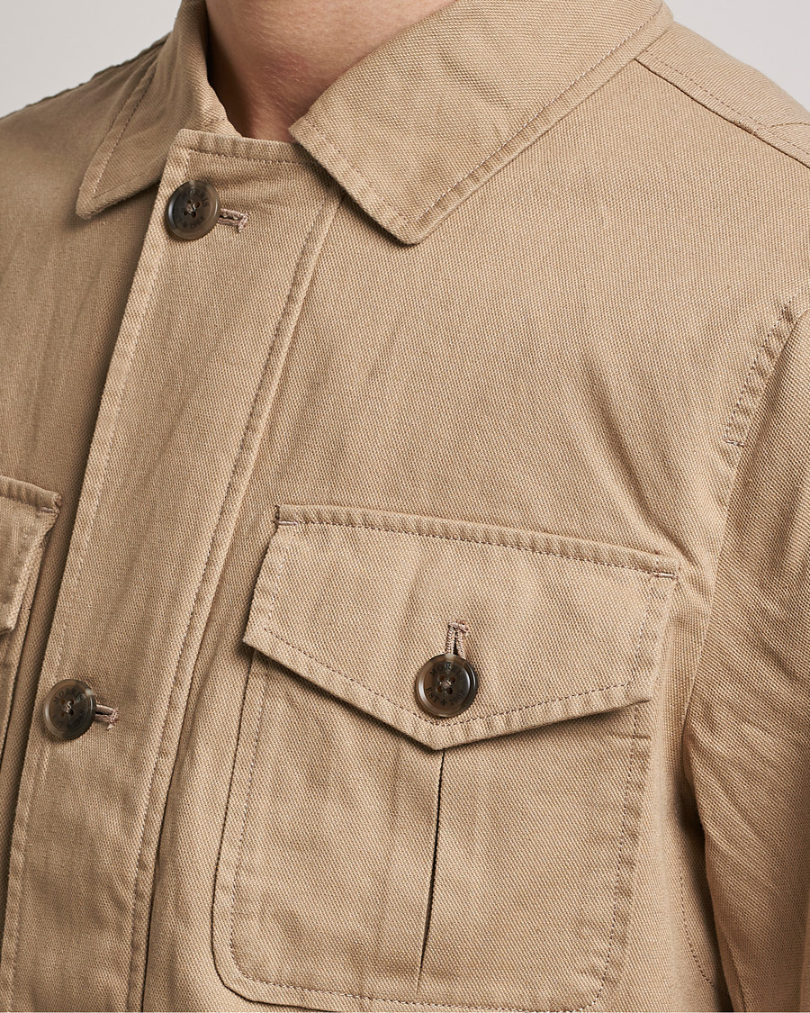Uomini | Giacche | Morris | Amira Cotton Sand Field Jacket Beige