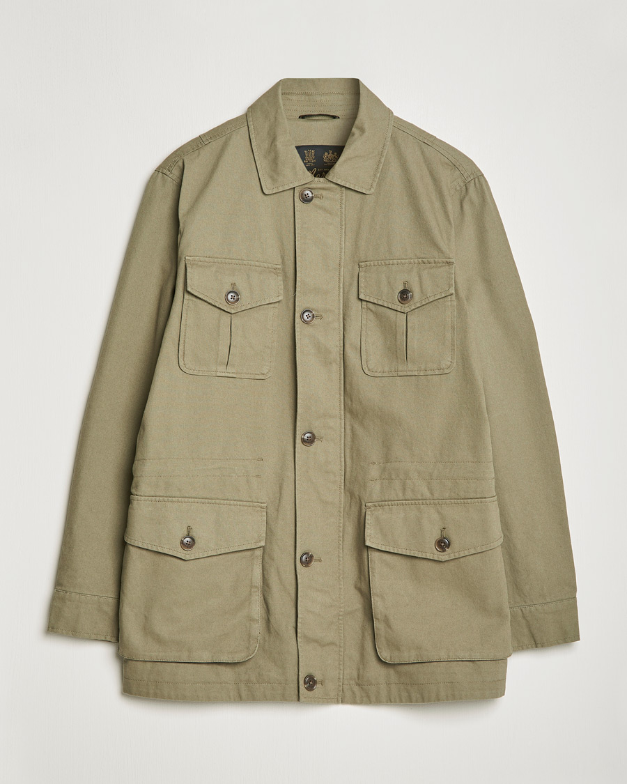 Uomini | Giacche | Morris | Amira Cotton Sand Field Jacket Olive