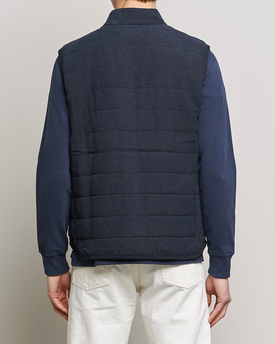 Uomini | Gilet | Morris | Woburn Baby Cord Vest Blue