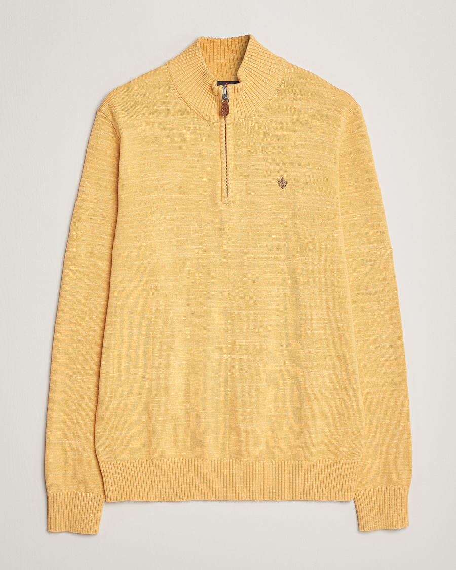 Uomini | Maglieria | Morris | Randall Cotton Half Zip Yellow