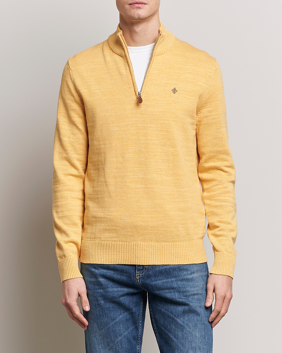 Uomini | Maglieria | Morris | Randall Cotton Half Zip Yellow