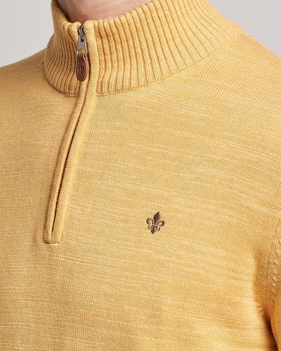 Uomini | Maglieria | Morris | Randall Cotton Half Zip Yellow