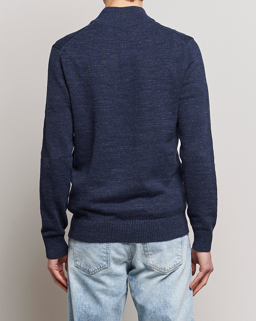 Uomini | Maglieria | Morris | Randall Cotton Half Zip Navy