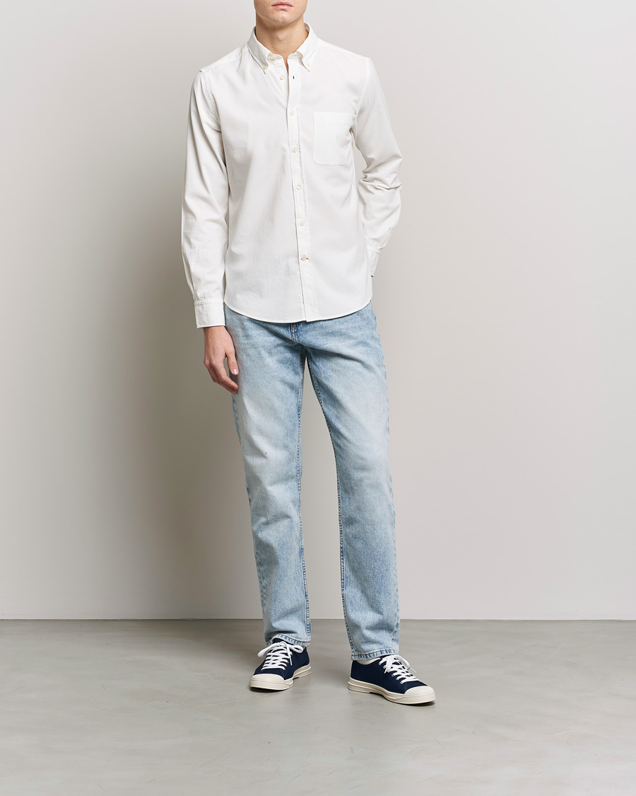 Uomini | Camicie | Morris | Summer Corduroy Shirt Off White
