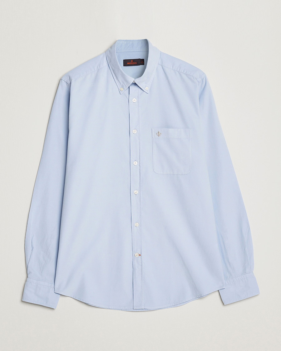Uomini | Camicie | Morris | Summer Corduroy Shirt Light Blue