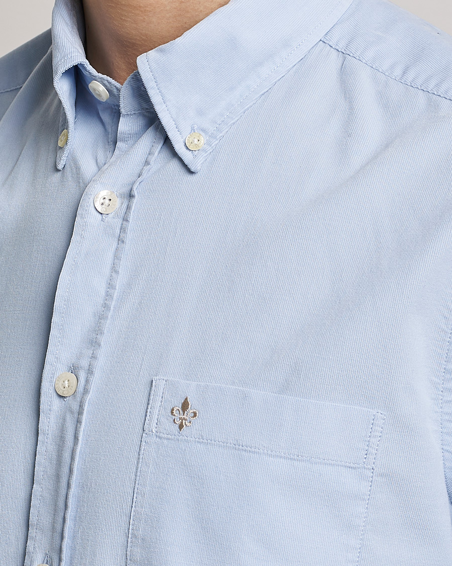 Uomini | Camicie | Morris | Summer Corduroy Shirt Light Blue